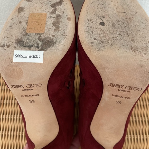 Authentic Jimmy Choo wine red high heels - Picture 7 of 7